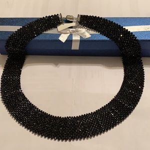 BLACK SPINEL BEAD NECKLACE, SIZE 20”L